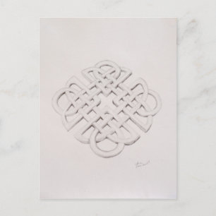 Infinite Celtic Knot Drawing Postcard