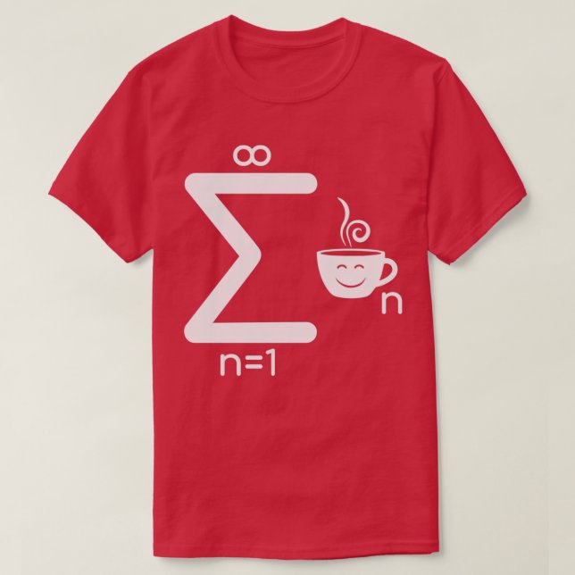 Infinite Coffee Math Lover Addicted Sigma  Drink C T-Shirt (Design Front)
