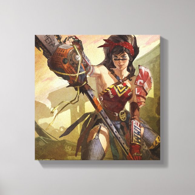 Infinite Crisis Atomic Wonder Woman Illustration Canvas Print (Front)