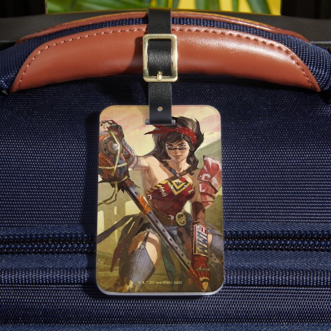 Infinite Crisis Atomic Wonder Woman Illustration Luggage Tag (Front Insitu 2)