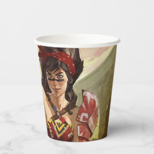 Infinite Crisis Atomic Wonder Woman Illustration Paper Cups