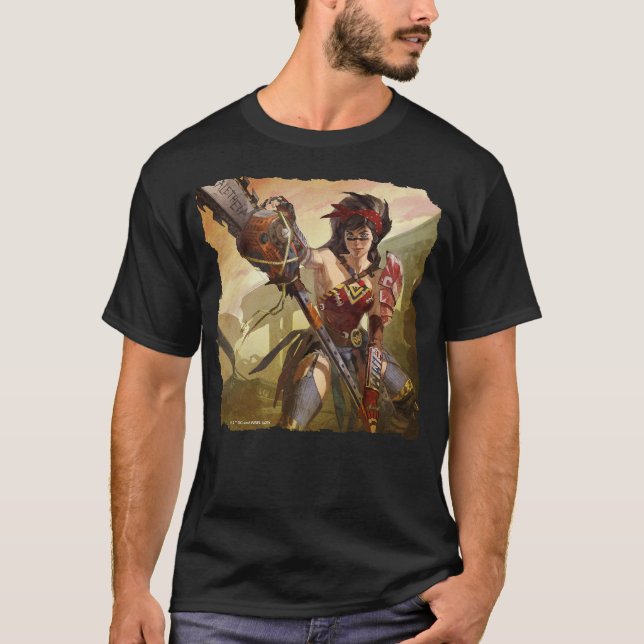 Infinite Crisis Atomic Wonder Woman Illustration T-Shirt (Front)