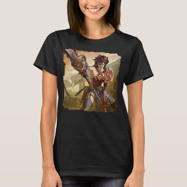Infinite Crisis Atomic Wonder Woman Illustration T-Shirt (Front)