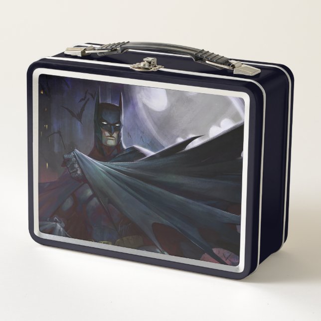 Infinite Crisis Batman Illustration Metal Lunch Box (Front)