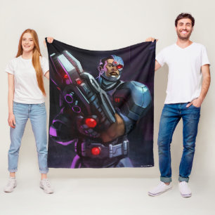 Infinite Crisis Cyborg Illustration Fleece Blanket