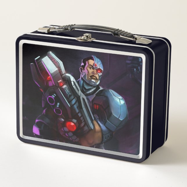 Infinite Crisis Cyborg Illustration Metal Lunch Box (Front)