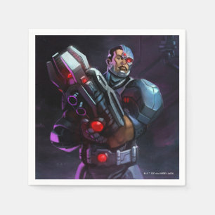 Infinite Crisis Cyborg Illustration Napkin
