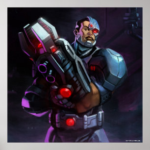 Infinite Crisis Cyborg Illustration Poster