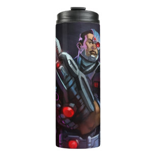 Infinite Crisis Cyborg Illustration Thermal Tumbler
