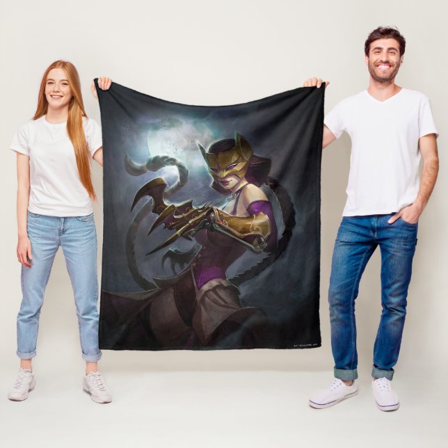 Infinite Crisis Gaslight Catwoman Illustration Fleece Blanket (In Situ)