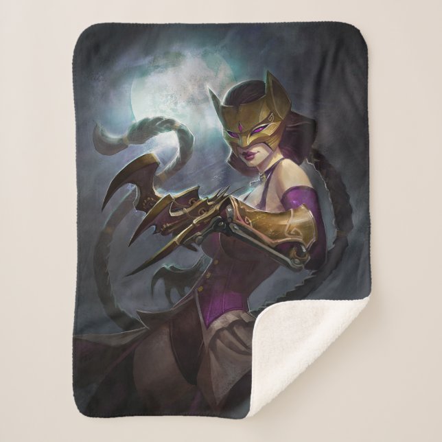 Infinite Crisis Gaslight Catwoman Illustration Sherpa Blanket (Front)