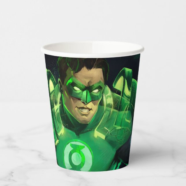 Infinite Crisis Green Lantern Illustration Paper Cups (Left)