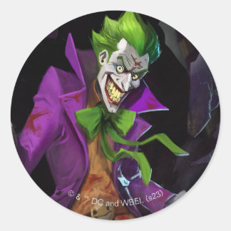 Infinite Crisis Joker Illustration Classic Round Sticker