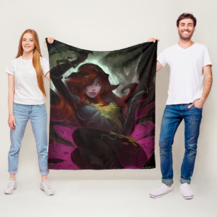 Infinite Crisis Poison Ivy Illustration Fleece Blanket