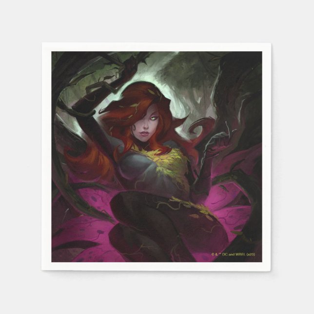 Infinite Crisis Poison Ivy Illustration Napkin (Front)