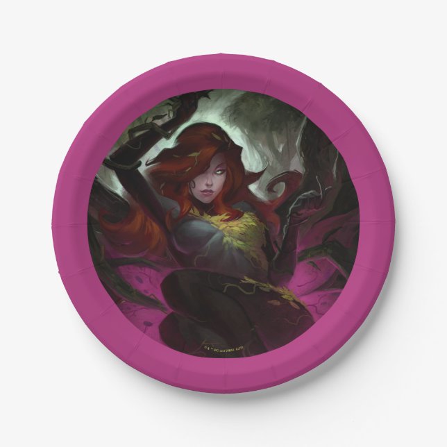 Infinite Crisis Poison Ivy Illustration Paper Plate (Front)
