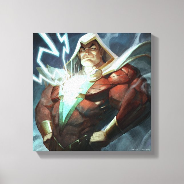 Infinite Crisis Shazam Illustration Canvas Print (Front)