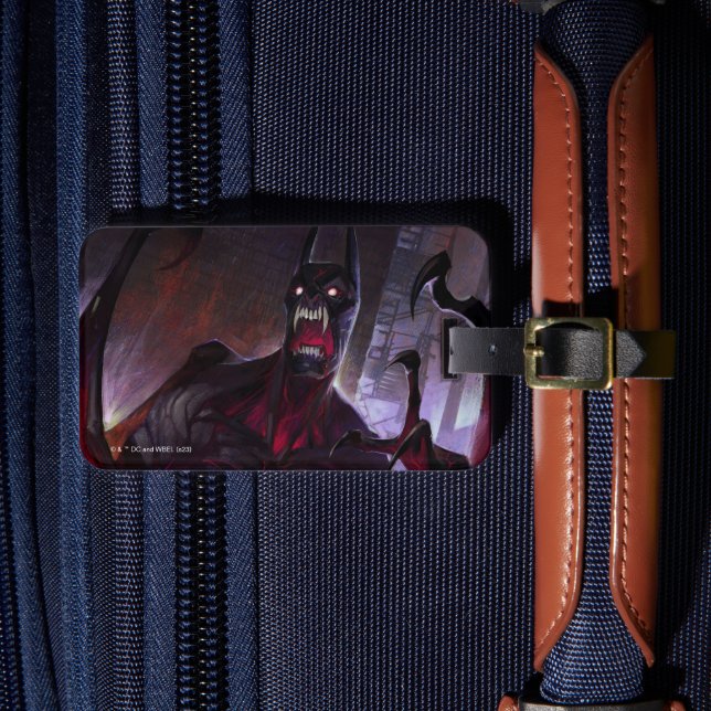 Infinite Crisis Vampire Batman Illustration Luggage Tag (Front Insitu 4)