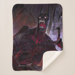 Infinite Crisis Vampire Batman Illustration Sherpa Blanket