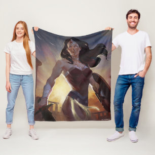 Infinite Crisis Wonder Woman Illustration Fleece Blanket