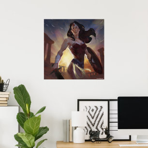 Infinite Crisis Wonder Woman Illustration Poster