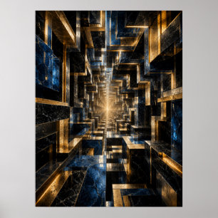 Infinite Cube Tunnel Poster -