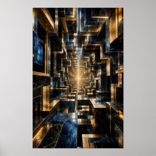 Infinite Cube Tunnel Poster