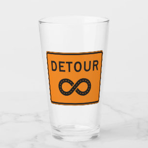 Infinite Detours Sign Cycling Glass
