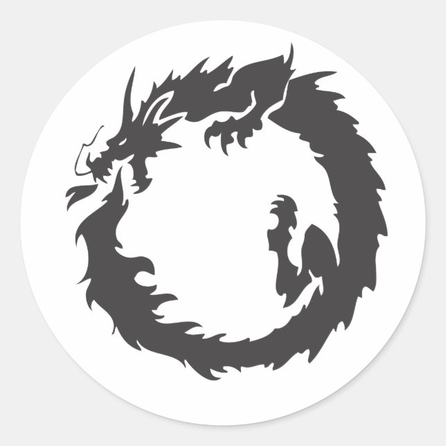 Infinite Dragon Classic Round Sticker (Front)