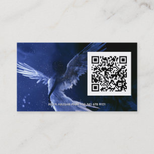 Infinite Grace Winged Angel QR Code Business Card