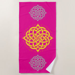 Infinite Harmony: Sacred Mandala Celtic Symbol Art Beach Towel