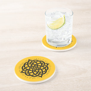 Infinite Harmony: Sacred Mandala Celtic Symbol Art Coaster