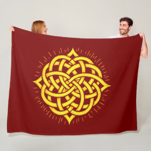 Infinite Harmony: Sacred Mandala Celtic Symbol Art Fleece Blanket