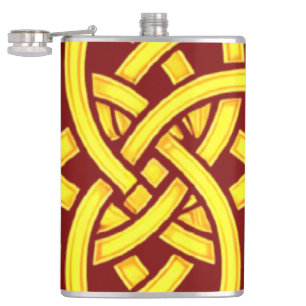 Infinite Harmony: Sacred Mandala Celtic Symbol Art Hip Flask