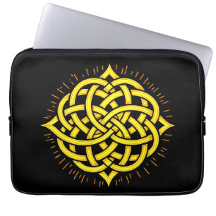 Infinite Harmony: Sacred Mandala Celtic Symbol Art Laptop Sleeve