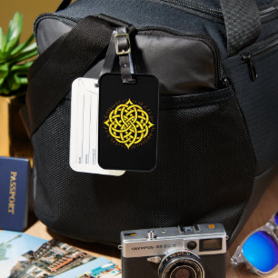 Infinite Harmony: Sacred Mandala Celtic Symbol Art Luggage Tag