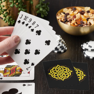 Infinite Harmony: Sacred Mandala Celtic Symbol Art Playing Cards