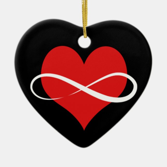 Infinite Heart Ceramic Tree Decoration (Front)