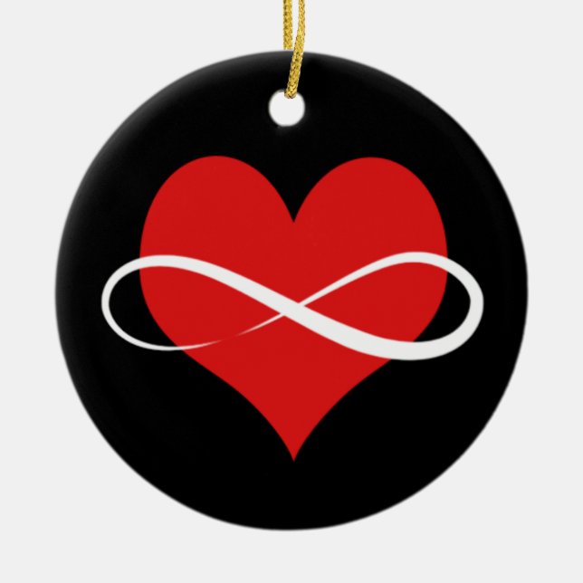 Infinite Heart Ceramic Tree Decoration (Front)