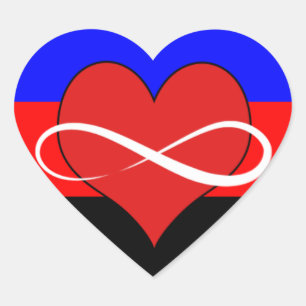 Infinite Heart with Flag Sticker
