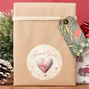 "Infinite Heartstrings Tied" Classic Round Sticker