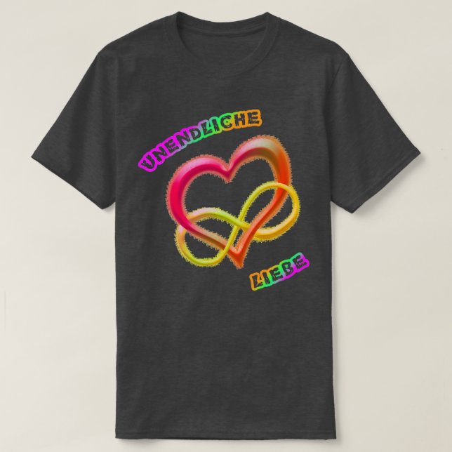 Infinite love 2 rainbow colours T-Shirt (Design Front)