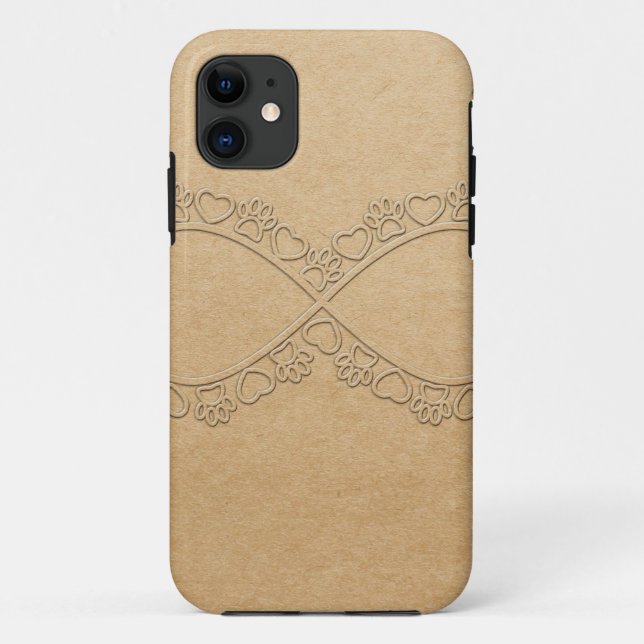 Infinite Love Dog Paw Print Case-Mate iPhone Case (Back)