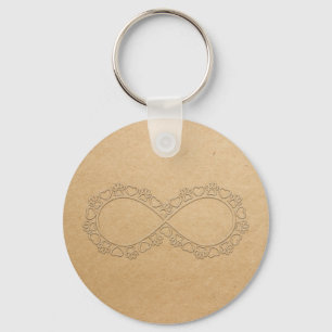 Infinite Love Dog Paw Print Key Ring