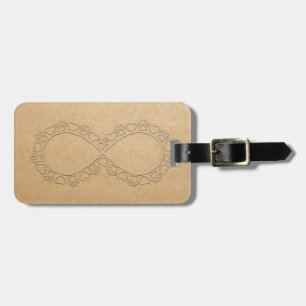 Infinite Love Dog Paw Print Luggage Tag