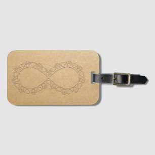 Infinite Love Dog Paw Print Luggage Tag