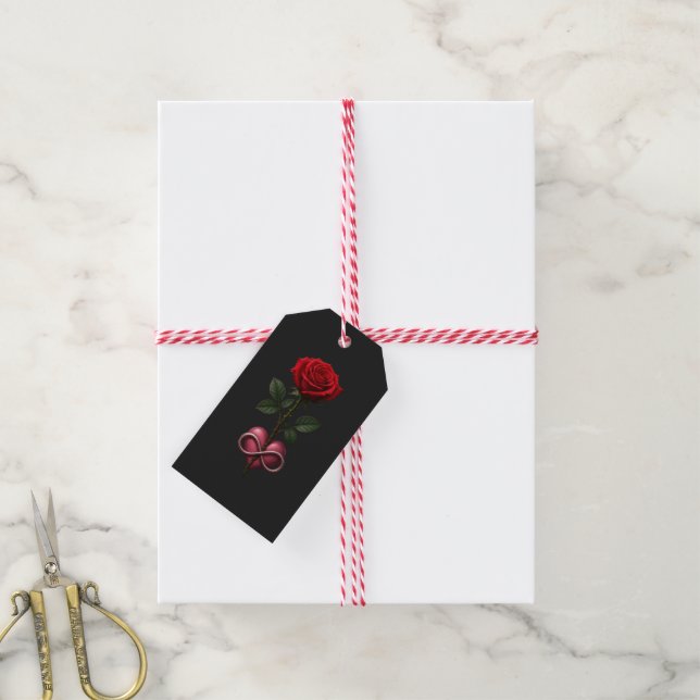 Infinite Love Rose Gift Tags (With Twine)