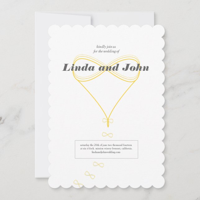 Infinite Love Wedding Invitation (Front)