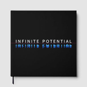"Infinite Potential" Glitch Art Dark Poster Guest Book
