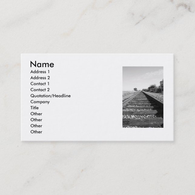 Infinite Railroad Business Card (Front)